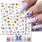 3D Floral & Butterfly Nail Art Stickers