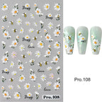 5D Crustacean & Insect Nail Art Stickers – Embossed Self-Adhesive Decals