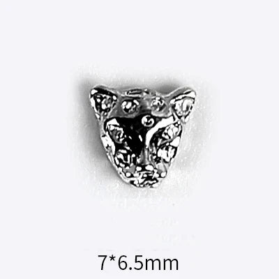 10pcs 3D Alloy Anchor Nail Charms – Gold & Silver Luxury Nail Decorations