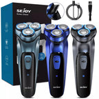 Rechargeable Electric Razor for Men – Portable Rotary Shaver & Beard Trimmer, Ideal Travel Grooming Gift