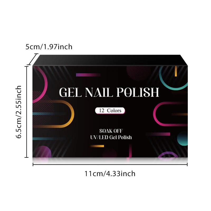 MEET ACROSS 12pcs Macaron Gel Nail Polish Set – UV Soak Off Manicure Kit