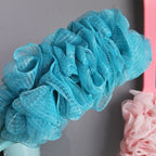 1pc Long Handle Bath Brush – Soft Mesh Shower Scrubber for Back & Body Cleaning