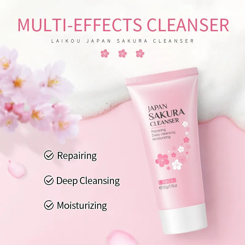 Sakura Rich Foam Face Wash – Deep Cleansing, Oil Control & Blackhead Removal
