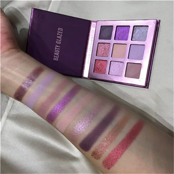 Beauty Glazed 9-Color Eyeshadow Palette – Matte & Shimmer, Long-Lasting Waterproof