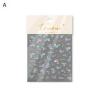 3D Summer Ocean Nail Stickers – Shell, Bubble & Dolphin Decals