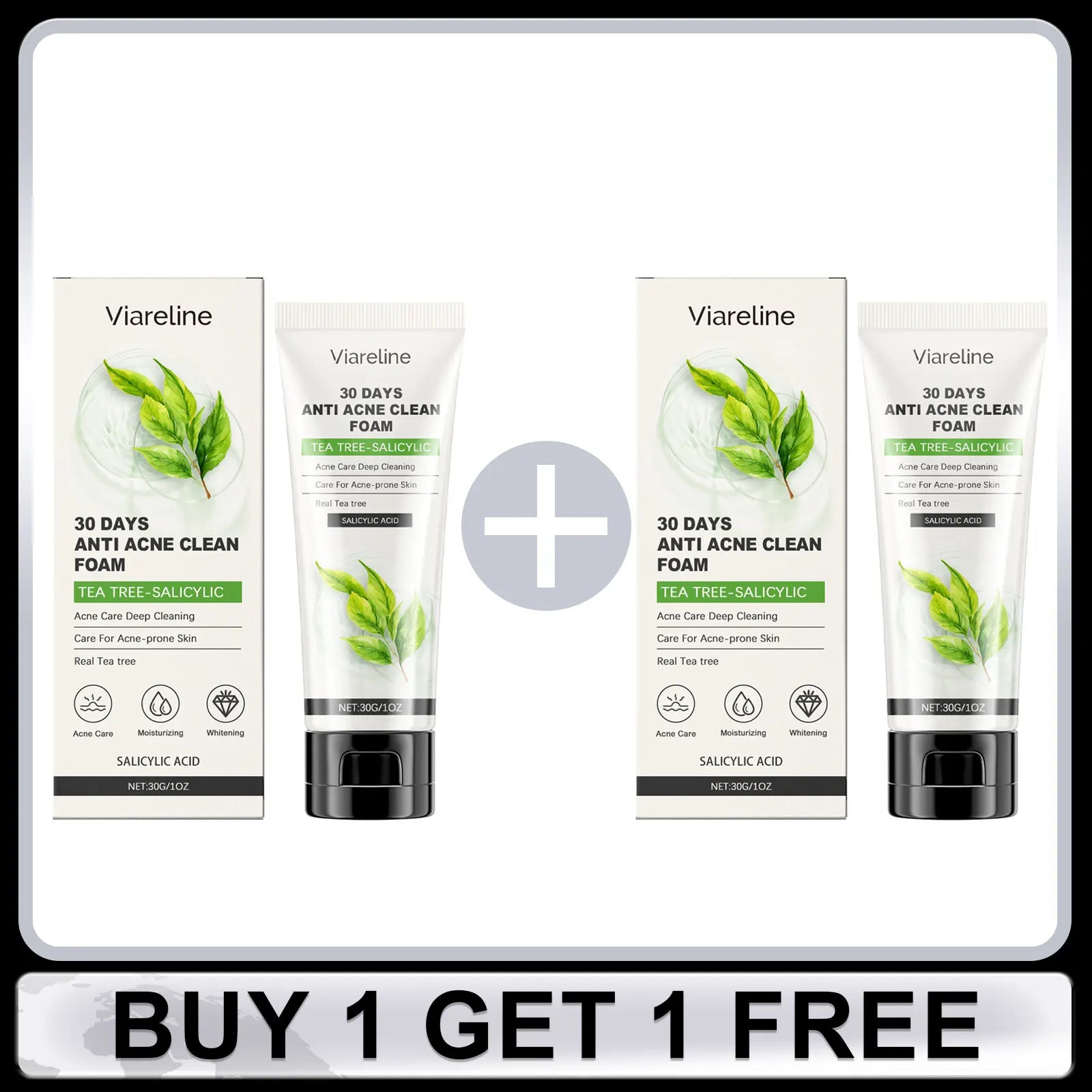 Salicylic Acid Face Care Set – Cleanser, Toner, Serum & Anti-Acne Cream