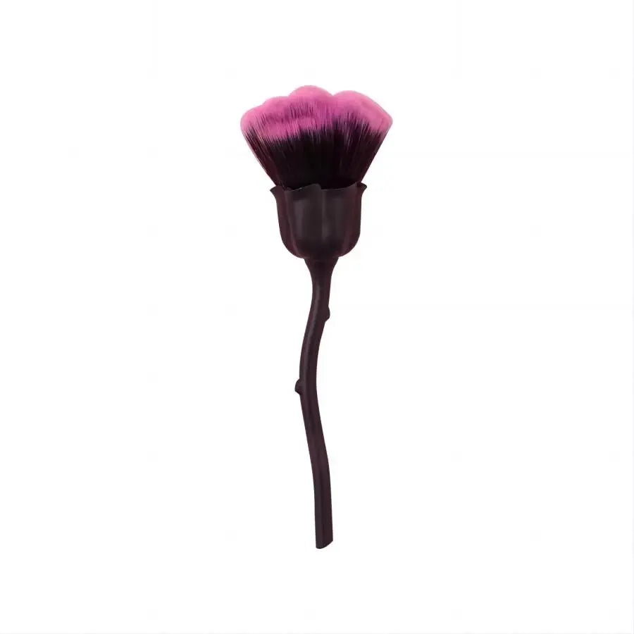 Black Rose Shaped Loose Powder Makeup Brush – Face & Nail Art Tool