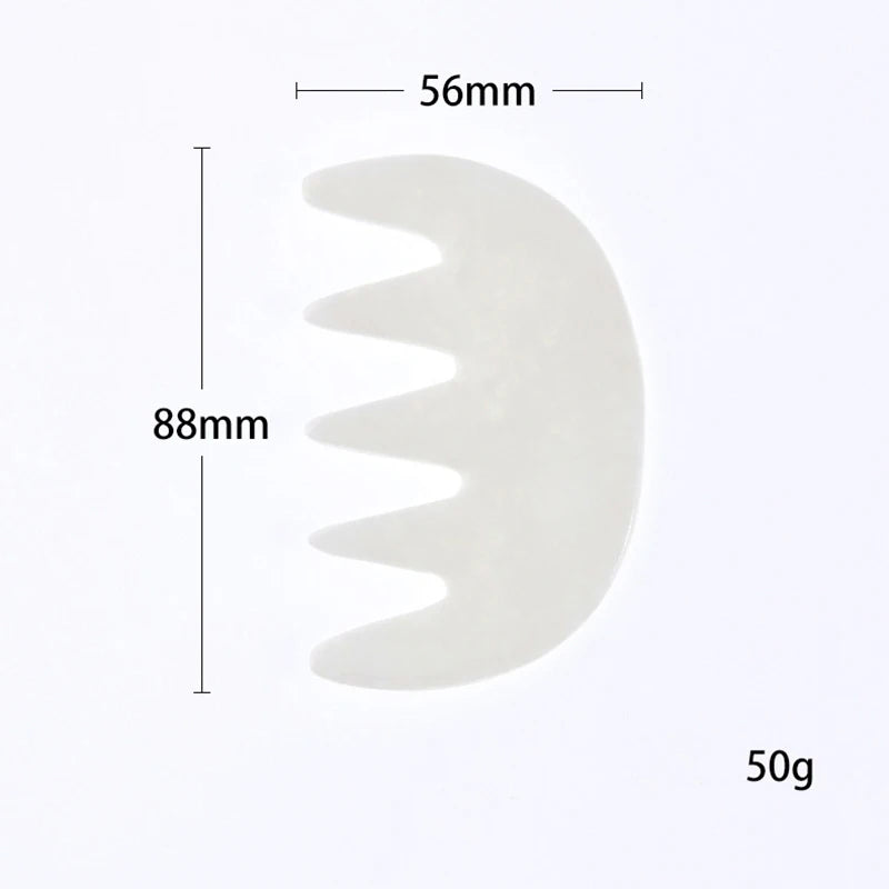 Natural Jade Comb Gua Sha Scraping Massage Tool