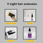 Shinehair Original V-Light Technology Hair Extension Machine & Glue Kit – Tape & V-Light Extensions Tool Set