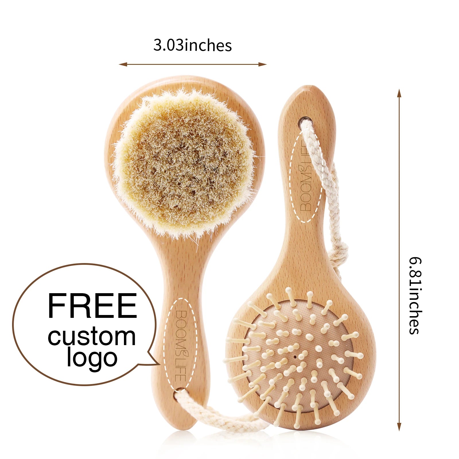 Deep Pore Face Cleansing Brush – Professional Fiber Exfoliating Brush with Wooden Handle