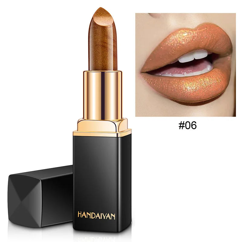 Handaiyan 9-Color Matte & Glitter Velvet Lipstick – Long-Lasting, Waterproof