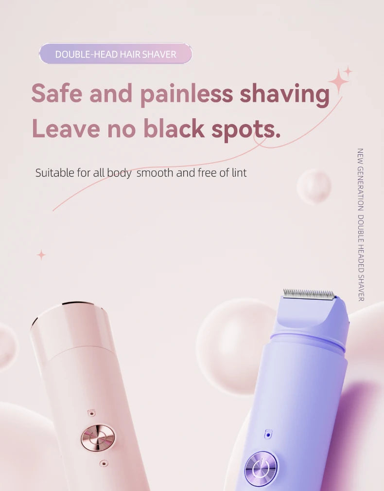 Double-Head Electric Epilator – Rechargeable Painless Hair Remover for Women
