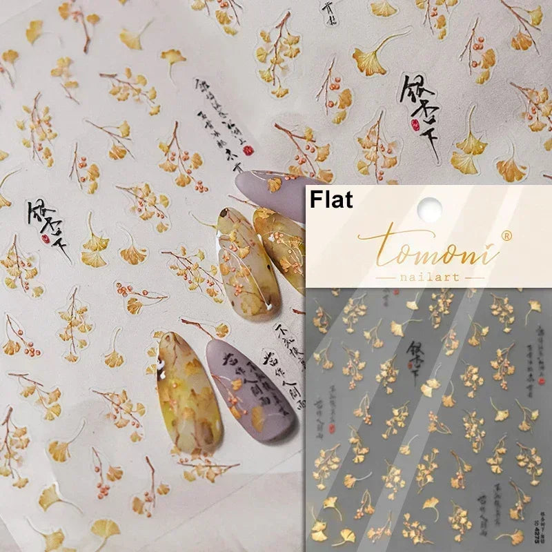 Sunflower & Autumn Harvest Nail Art Stickers