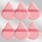 6 Pcs Triangular Makeup Sponge Puffs Soft Skin-Friendly Foundation Blenders for Home or Travel Use