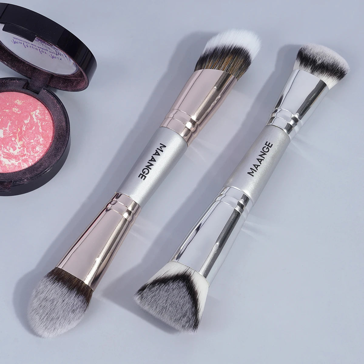 Double-Head Makeup Brushes Set – Foundation, Powder, Concealer, Blusher & Bronzer Skin-Friendly Makeup Tools