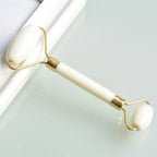 Double-Headed White Jade Facial Roller – Natural Stone Massage Tool