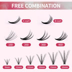 DIY Cluster Lashes Bundle – 30D/40D Soft Mink Individual Lashes