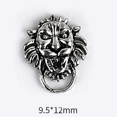 10pcs 3D Alloy Anchor Nail Charms – Gold & Silver Luxury Nail Decorations