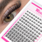 WOSHEER Natural Cluster Lashes – Volume Mixed Eyelash Extensions