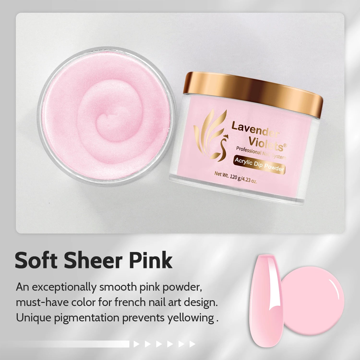 4.23oz/120g Translucent Pink Acrylic & Dip Powder 2-in-1 – For Nail Extension, Carving & Salon Manicure Decoration