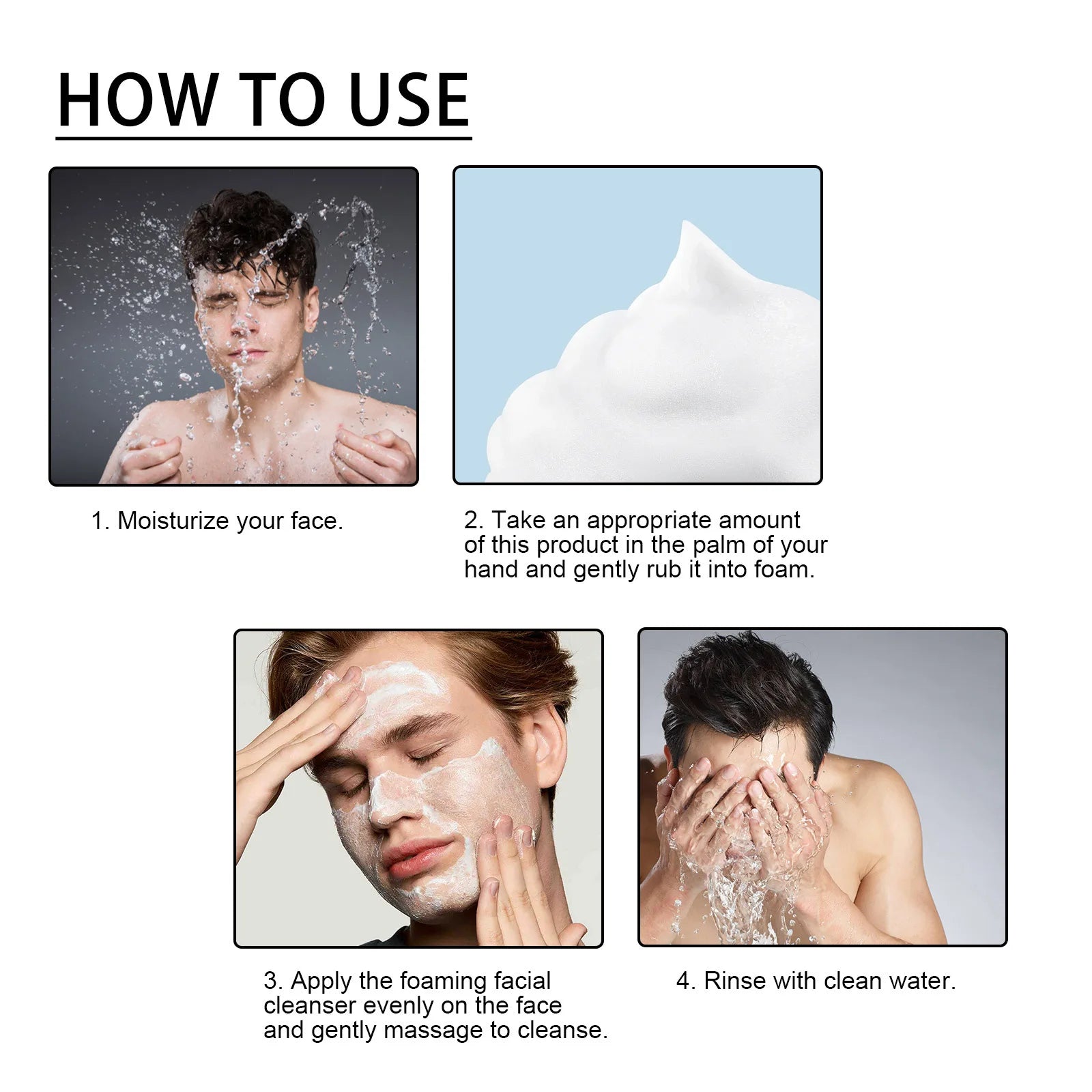 Men’s Facial Cleanser – Acne & Blackhead Control, Oil-Reducing Exfoliating Cream