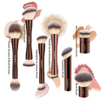 Double-Head Makeup Brush – Soft Fiber Brush for Foundation, Powder, Concealer, Blush & Bronzer Application