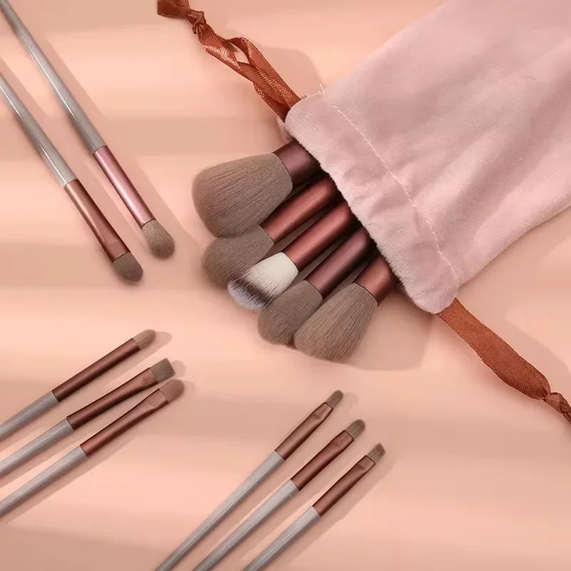 13PCS Colorful Makeup Brush Set – Foundation, Eyeshadow, Blush & Beauty Brushes for Women
