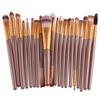 20-Piece Eye Brush Set – Complete Eyeshadow & Eyeliner Tools, Neutral Design