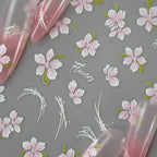 5D Spring Flower Nail Stickers – Embossed Floral Manicure Decals