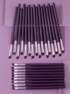 25-Piece Angled Eye Brush Set – Soft Fiber, Wood Handle, Travel-Friendly Makeup Kit