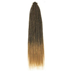 24" Straight Dreadlock Clip-In Extensions – 10 Strands Soft Synthetic Hair