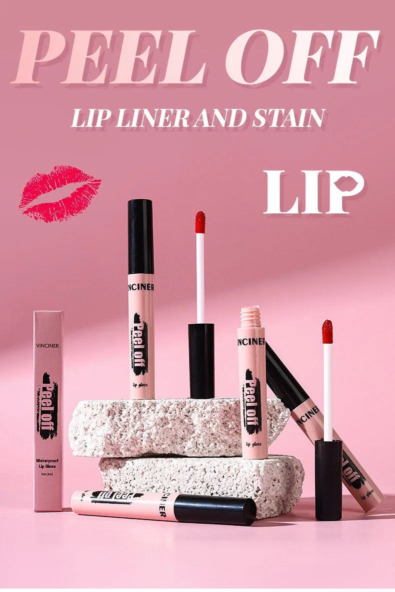 Peel-Off Matte Lip Tint – Long-Lasting Waterproof Lip Stain & Gloss