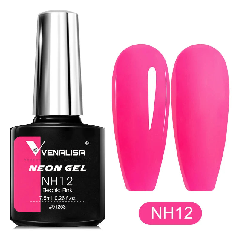 Neon Gel Nail Polish 7.5ml – UV/LED Soak Off Summer Colors