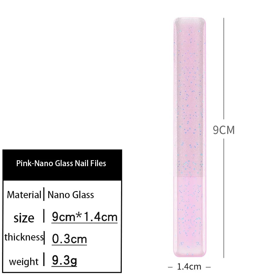 Nano Glass Nail File – Professional Washable Polishing Tool for Shiny, Smooth Nails