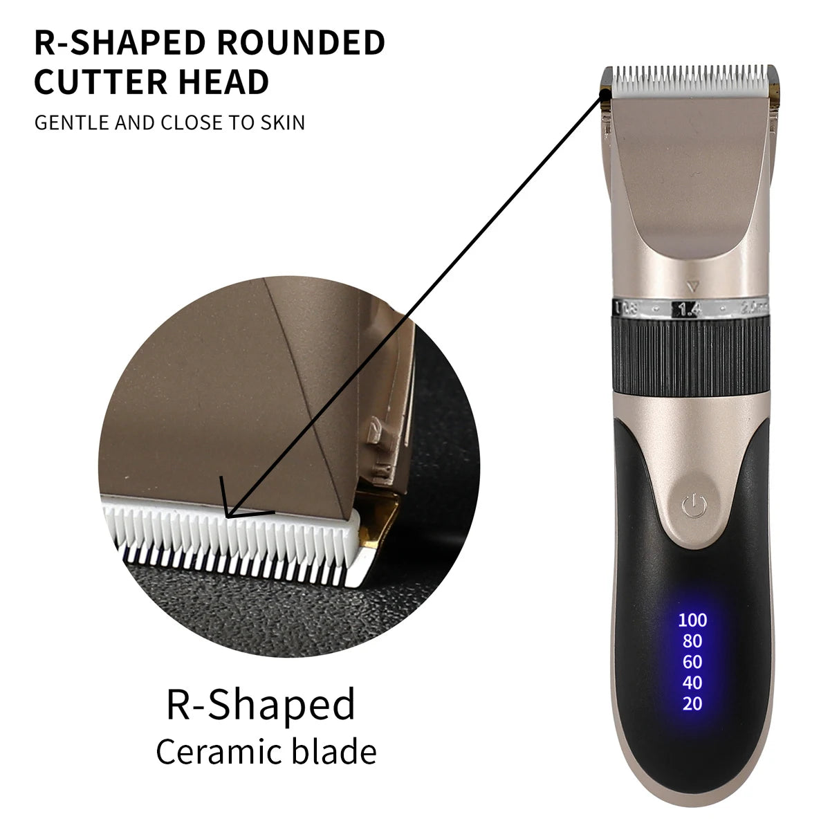 Men’s Professional Hair Clipper – Rechargeable Beard & Hair Trimmer