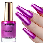 Mirror Effect Metallic Nail Polish – Rose Purple Red Chrome