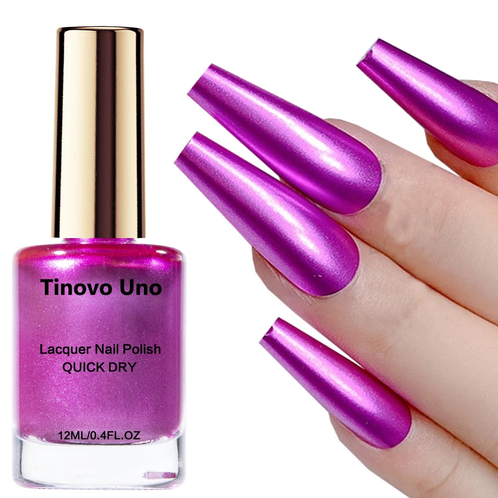 Mirror Effect Metallic Nail Polish – Rose Purple Red Chrome