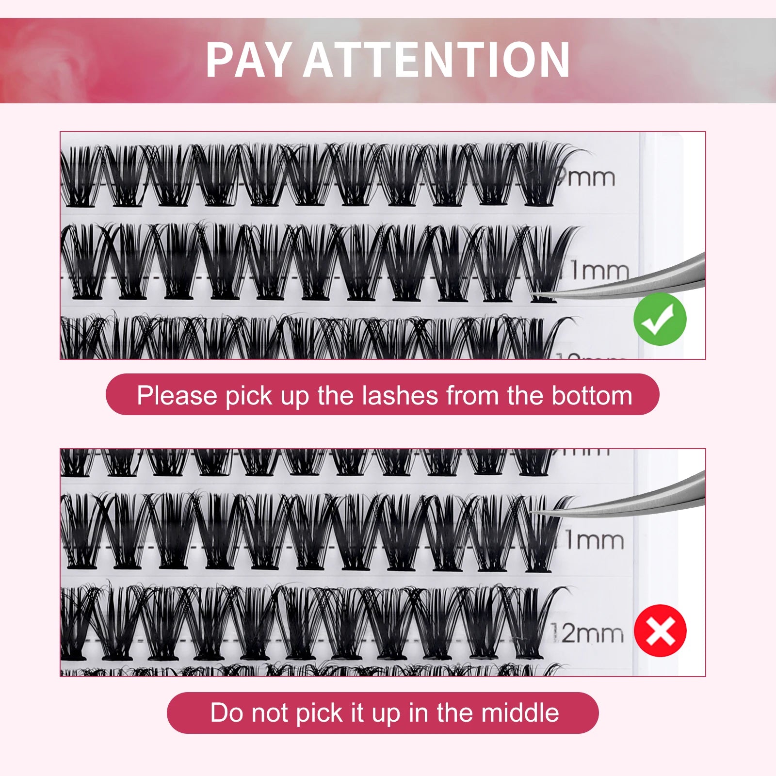 DIY Cluster Lashes Bundle – 30D/40D Soft Mink Individual Lashes