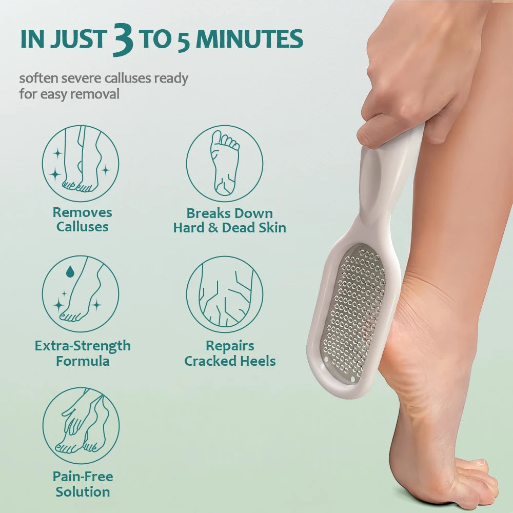 Nailpop Professional Callus Remover Kit – Extra Strength Gel & Foot Rasp File for Cracked Heels & Dead Skin