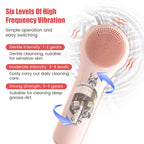 Ultrasonic Silicone Facial Cleansing Brush – Deep Pore & Blackhead Massager