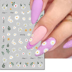 3D Floral & Butterfly Nail Art Stickers Decals