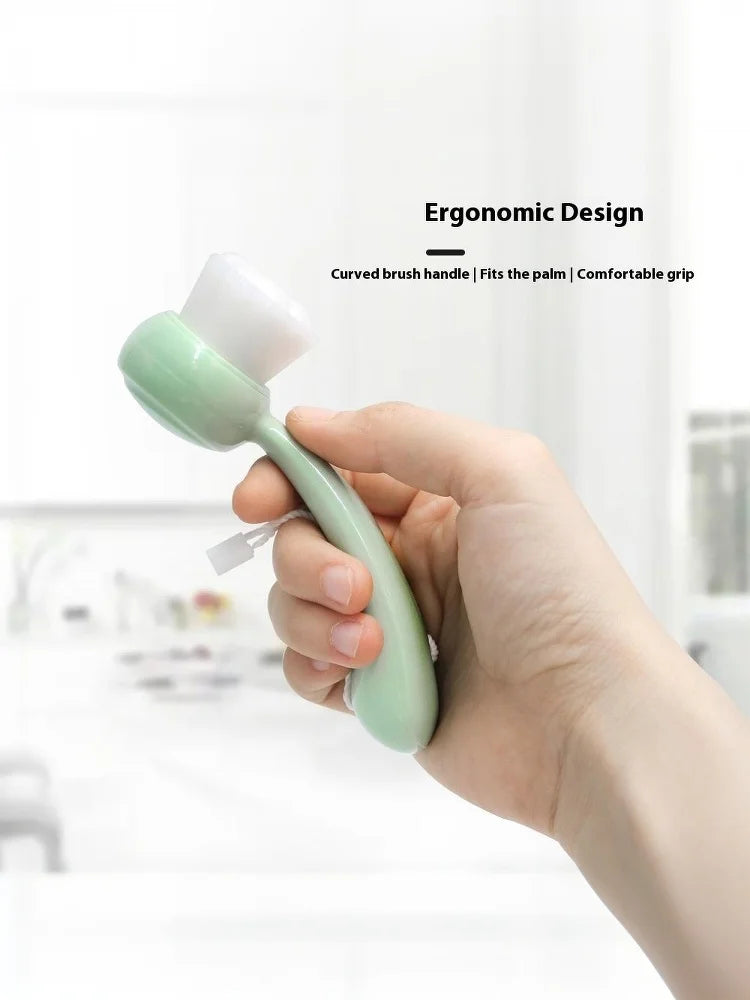 1PCS Double-Sided Silicone Facial Cleansing Brush