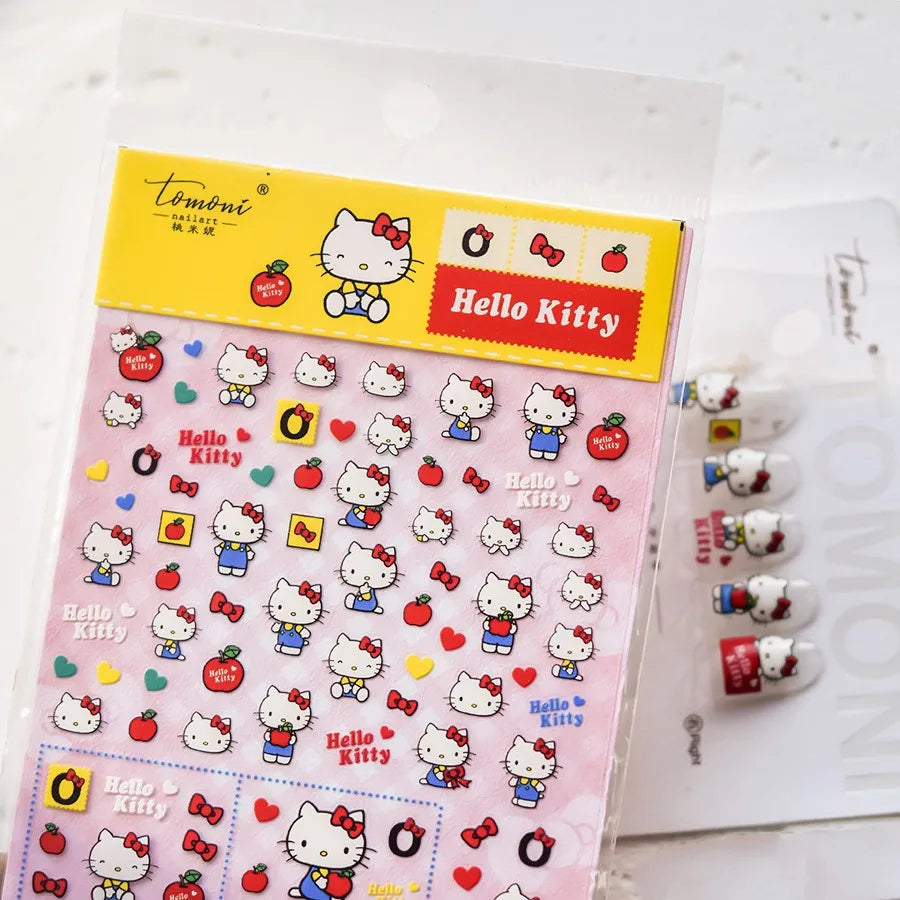 5D Anime Nail Stickers – Hello Kitty, Kuromi & Cinnamoroll