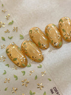 5D Floral Nail Art Stickers – Five-Petal 3D Manicure Decals