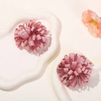 2Pcs Double Color Ribbon Flower Hairpins – Handmade Princess Hair Clips & Barrettes for Girls