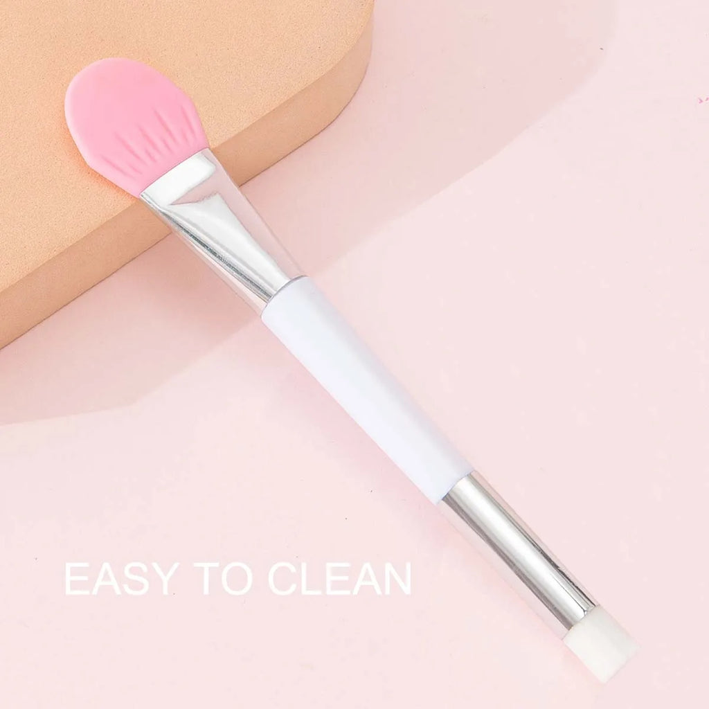 Double-Ended Silicone & Bristle Face Mask Brush