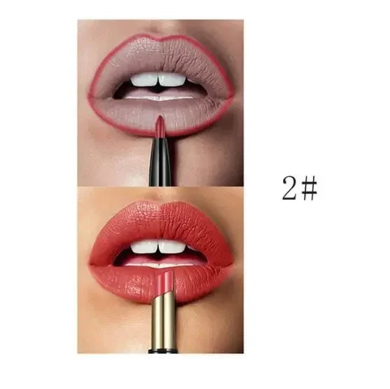 Pudaier 16-Color Double-Ended Lipstick & Lip Pencil | Waterproof, Long-Lasting, Half-Matte
