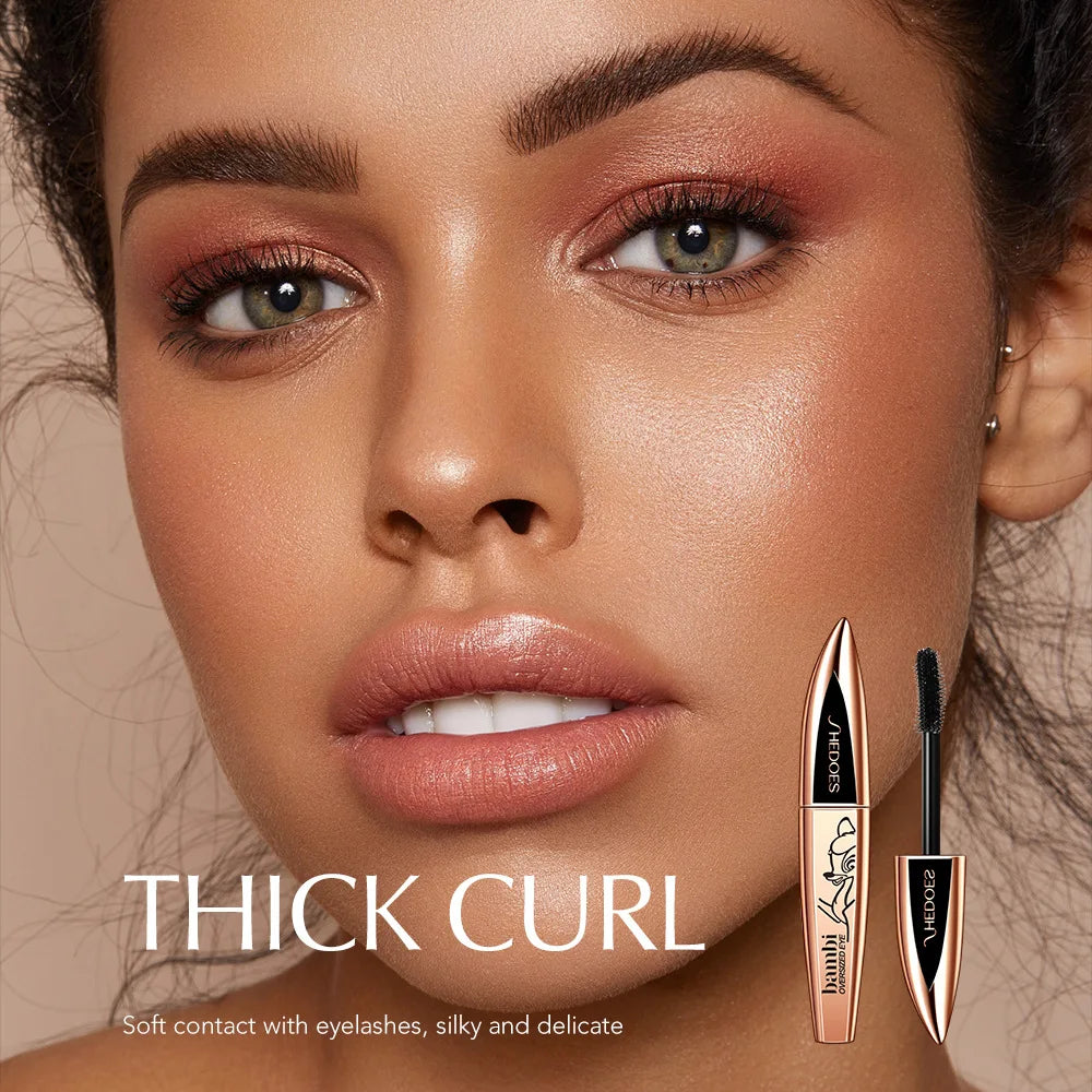5D Black Silk Fiber Mascara – Thick, Long-Lasting Volume Eye Makeup