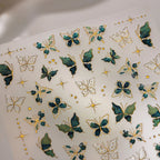 3D Gold Butterfly Nail Stickers – Self-Adhesive Decals for DIY Manicure
