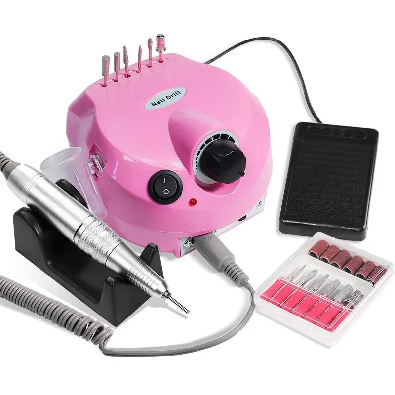 35000 RPM Professional Electric Nail Drill Kit – Portable Manicure & Pedicure Machine with Drill Bits & Nail Files